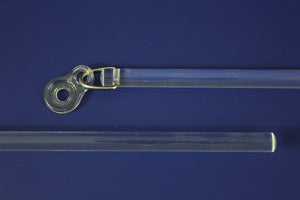 36" 3/8" Smooth Acrylic Baton with S.S. "D" Ring and Adapter