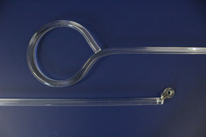 60" 1/2" Acrylic Handicap Batons With Stainless Steel D-Ring and Baton Adapter