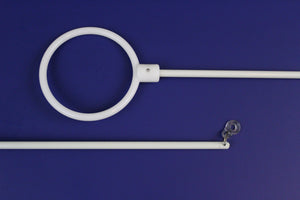 60" 3/8" Fiberglass Handicap Batons with S.S. "D" Ring and Adapter