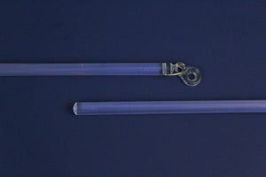 36" 1/2" Smooth Acrylic Baton with S.S. "D" Ring and Adapter