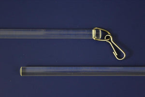 72" 1/2" Fluted Baton with S.S. "D" Ring and S.S. Snap