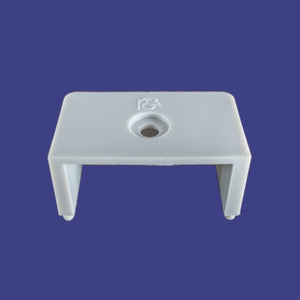 Plastic End Cap for Cubicle Track WHITE FINISH